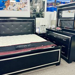 4th Of July Pre Sale🇺🇸Stunning Black 5pc Bedroom Furniture Set Available Crazy Deal Only $1599🇺🇸