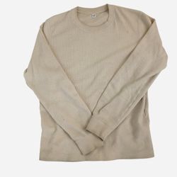 Uniqlo Mens Long Sleeve/ Medium/ Cream Color