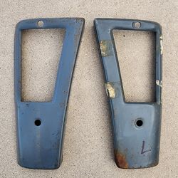 Original 1942 Chevrolet Car Front Parking Light Bezel Trim L&R Pair