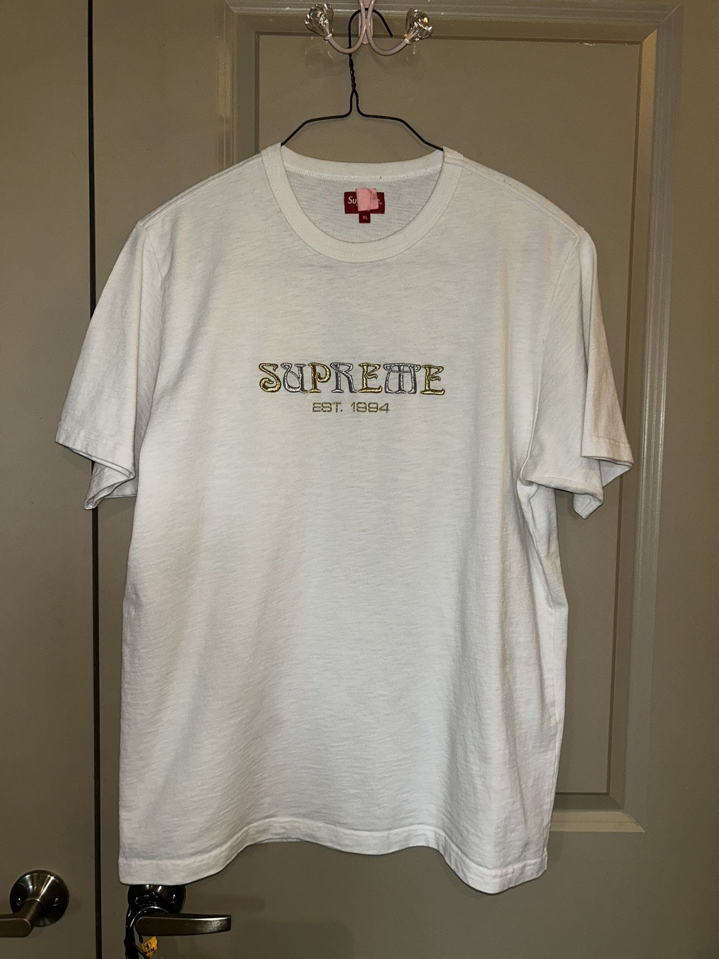 Supreme Embroidery Logo Boxy Shirt Size XL Fits Like Large