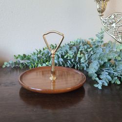 MCM Vintage myrtlewood trinket tray