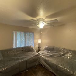 Silver/Grey Couch And Loveseat 