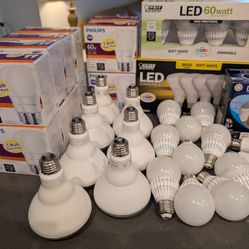 LED Bulbs Large Lot 50+ Standard/Flood