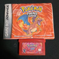 Authentic Pokémon FireRed Version with Manual