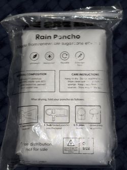 Share We Are 26 Rain Poncho FIFA 2026 World Cup Volunteer New W/wear Unopened Faded Bag