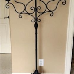 Vintage Ornate Iron Floor Candelabra 7 Candle Holder