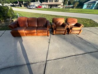 Free leather couch set