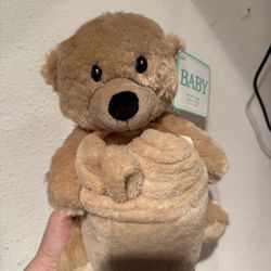 Teddy plushie Baby Blanket