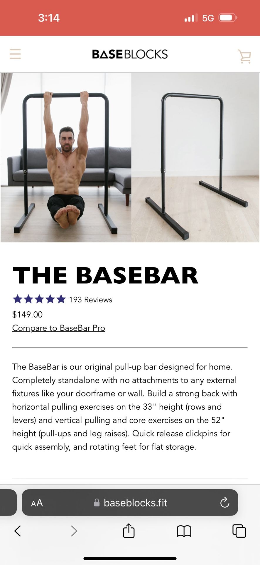 Basebar pull online up