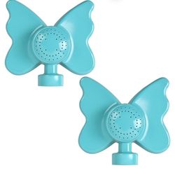 Garden Sprinkler, 2-Pack, Butterfly Turquoise Metal Spot Sprinklers for Small Lawn Areas, Kids Play