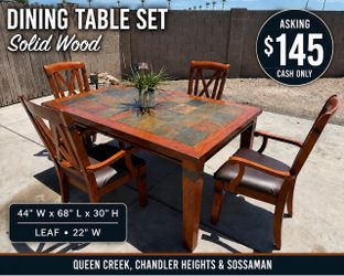 😍Beautiful Solid Wood Dining Table and Chairs