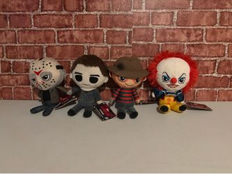 Set of 4Horror Movie Funko Plush Michael Myers, Jason, Freddy And Pennywise (2E)