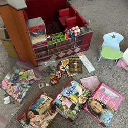 Our Generation Target American Girl Doll Movie Theatre Diner Food Books Lot