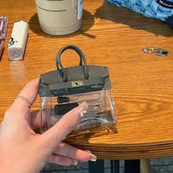 Mini Clear PVC Handbag Key Chains Bag Coin Purse Airpod cases