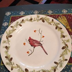 Cardinal Bird Plate 