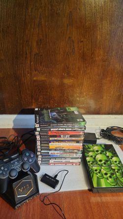 Ps2 slim 70001 skull gamer Halloween bundle 14 games