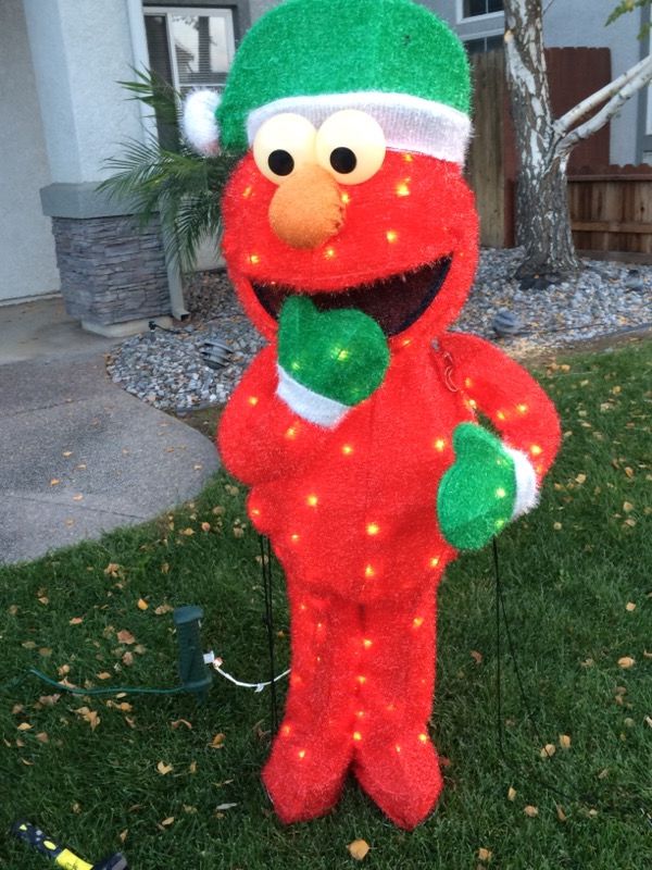 5ft lighted Elmo Christmas decoration for Sale in Manteca, CA OfferUp