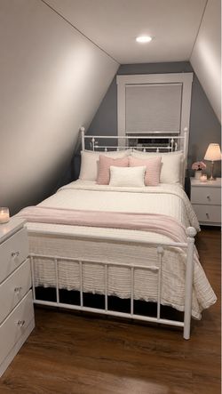Two white metal bed frames!!