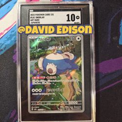 Japanese Pokemon TCG 2023 Snorlax 181/165 151 SV2a Art Rare  SGC 10 GEM MINT