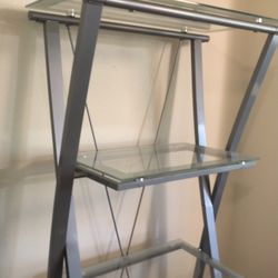 Modern Glass & Metal Bookshelf
