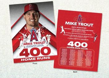 Mike Trout 400 Home Runs Poster