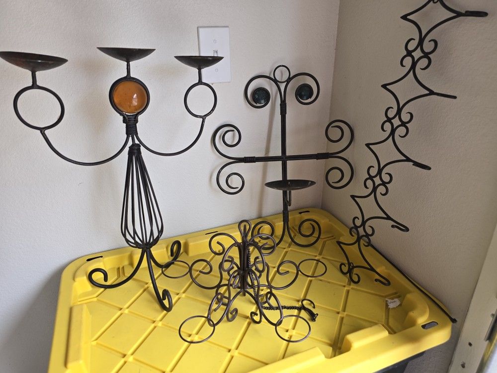 New Metal Candle Holder Wine Bottle Bird Cage