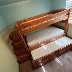 Bunk Bed Twin Over Twin And Trundle For Sale