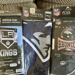 New Officially Licensed  Kings, Celtics Patriots 49Ers Broncos One Sided Vertical Flags Pick Up In Northridge 91325
