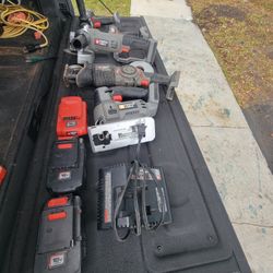 Portercable 18v Kit, Drills,Sawzall,Grinder