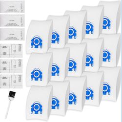 Vacuum Cleaner Bags Fit for Miele Classic C1 Complete, Includes15 Packs 3D Efficiency Airclean Bags