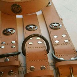 Dog collar 100%leather S,M,L,XL heavy duty(collares para perros de cuero)