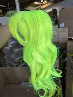 Green Wig Short Curly Wig Lime Green Wig for Women Girls Light Green Wig Heat Resistant Synthetic Wig Hair (Lime Green) Great For Halloween