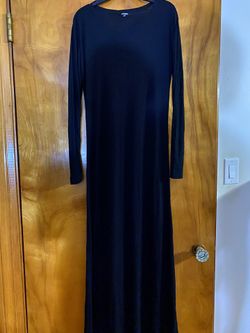Plain Black Maxi Dress