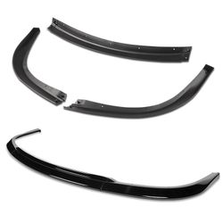 For 2006-2007 Subaru Impreza WRX STi S204 Painted Black Front Bumper Spoiler Lip -(2-PU-529-PBK