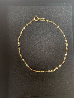 10k solid gold mirror bracelet