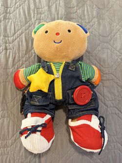 Educational Dress-Up Plush Doll – 13" Learn to Dress