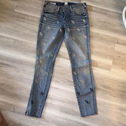 True Religion- Women’s Halle Super Skinny Monogram Jeans- Size 26
