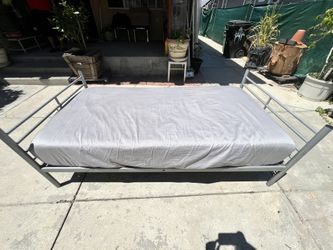 Steel Twin Bed Frame W/ Mattress