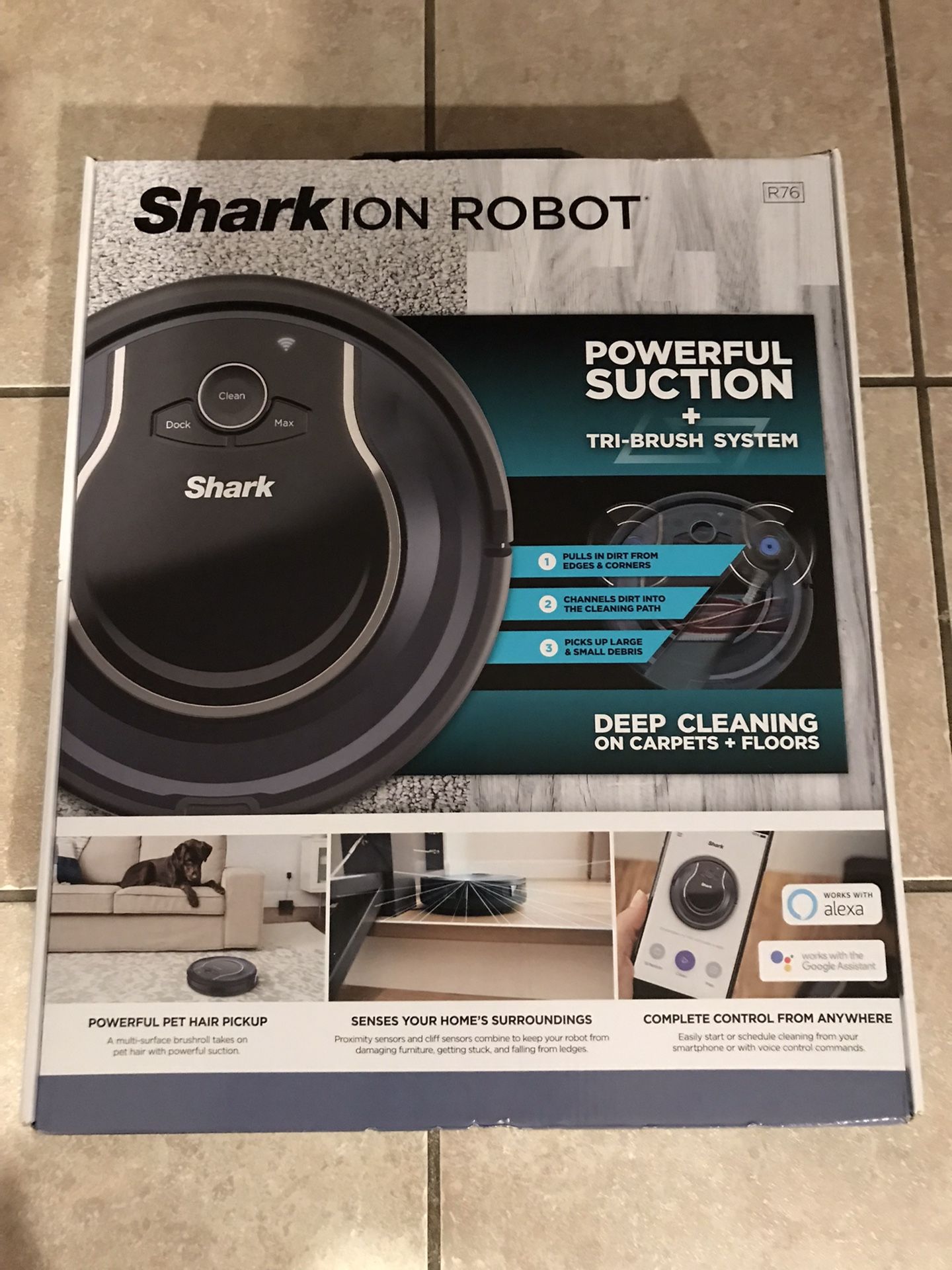 Brand New SharkION ROBOT Vacuum Retail $300+ Tax - WiFi and Alexa Controls Too - Deep Cleaning Carpets and Floors