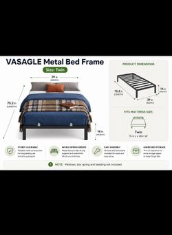 VASAGLE Metal Bed Frame