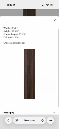 IKEA dark oak pax door