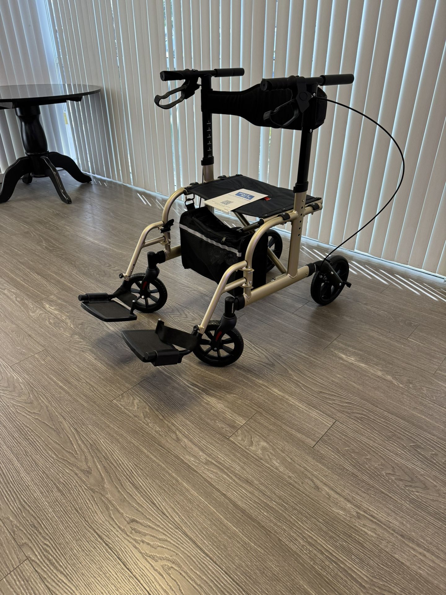 New / Never Used - Walkmate Transport Wheelchair / Rollator Walker