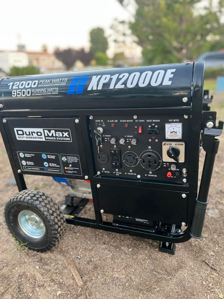 DUROMAX
12,000-Watt/9,500-Watt
457 cc Electric Start
Gas Portable Home...