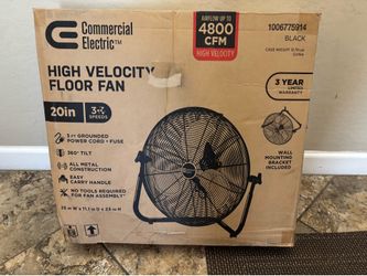 20” 3-speed High Velocity Floor Fan