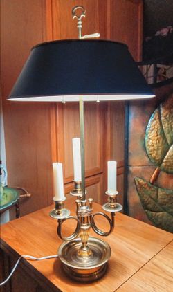 Vintage Bouillotte Gilt Brass Lamp