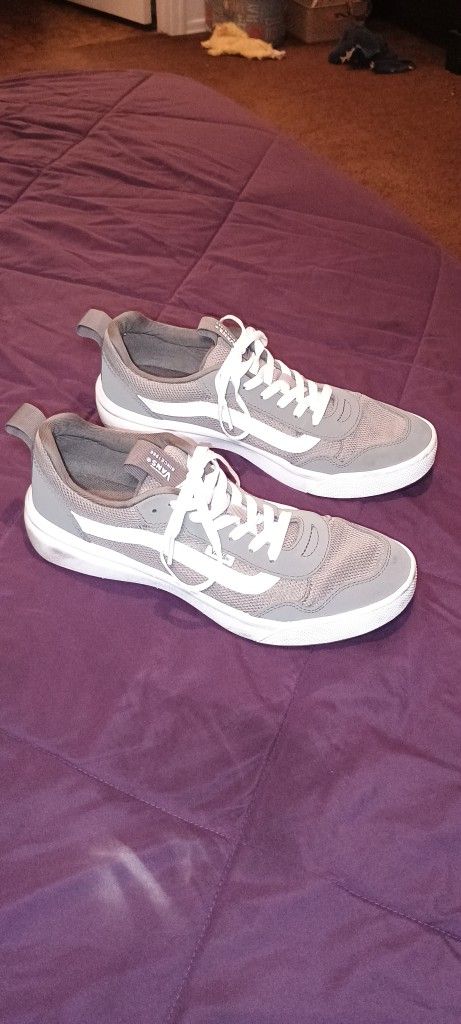 Men's Gray Vans Size 10.5