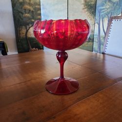 Vintage Ruby Red Glass Bowl