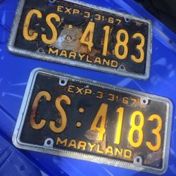 Vintage vehicle tags only got $20 firm