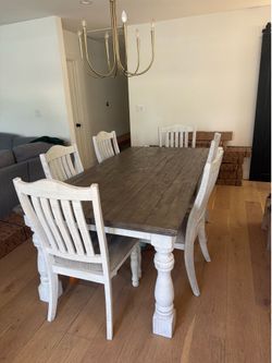 Dining room table and chairs
