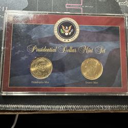 Jefferson Presidential Dollar Mint Set P D Coins Display Case Gift